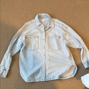 Z Supply Light Wash Denim Shacket - Light Blue